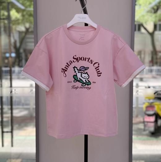 安踏儿童夏季新款女大童运动短袖T恤时尚百搭透气舒适亲肤日常362531106 商品图2