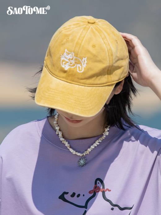 早乙女惠子saotome/STMMZ252331/水洗卡通小猫棒球帽 商品图0