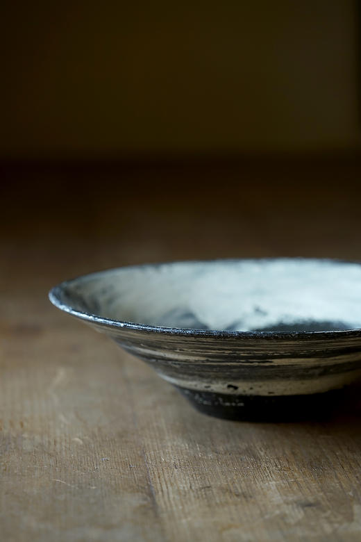 尾形笃25黑地刷毛目｜特大钵 商品图2