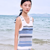 东黎 • 温柔的海风 远洋航海家 桑蚕丝山羊绒女士精纺彩条连衣裙 5202 商品缩略图2