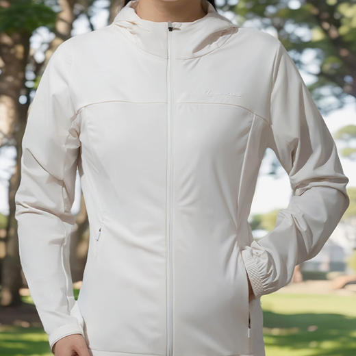 凉感针织防晒夹克，男款墨绿色，女款樱花白。 商品图1