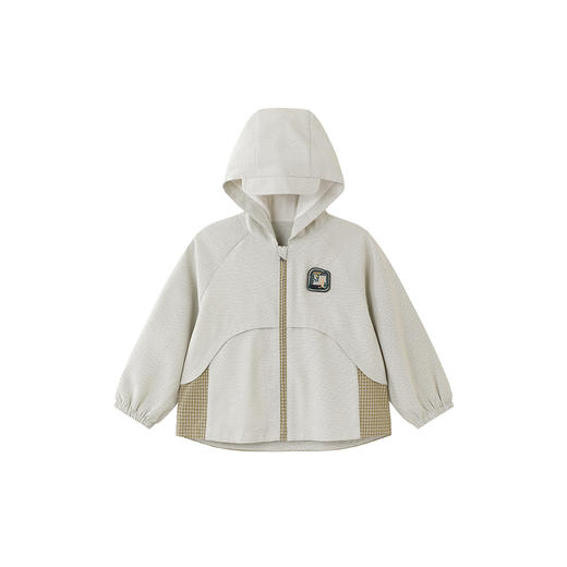 【商场同款】英氏2025新款儿童秋季休闲外套男童撞色运动连帽上衣 商品图4