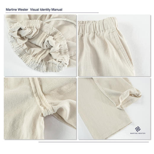 Martine Wester 女款苎麻直筒阔腿裤11315129 宽松版型 商品图7