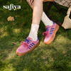 预售7天|Safiya/索菲娅2025可露丽拼色厚底双系带休闲复古百搭德训鞋SFD3112439 商品缩略图5