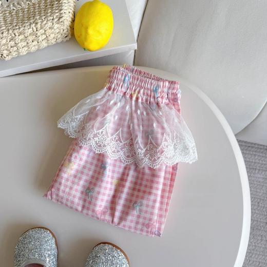 限时19.9包邮！【韩版设计时尚百搭，花边装饰超可爱！】女宝宝夏季韩版假两件花边卫裤 2025新款小女童洋气百搭时尚休闲潮-QQ 商品图7