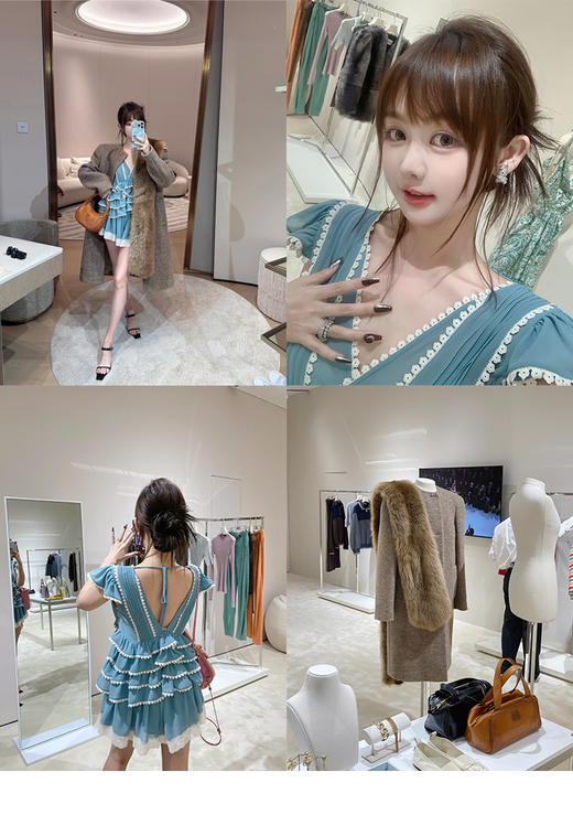 清仓捡漏 LIN BOUTIQUE  LC250068 蕾丝小上衣LK250068 拼接蕾丝短裤 商品图1