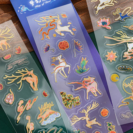 遇见敦煌卡通复古烫金涂鸦贴纸个性创意装饰DIY手帐防水切膜贴 商品图2