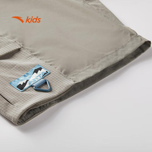 安踏儿童裤子男大童户外系列户外梭织五分裤352536505 商品图3