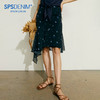 SPS半身裙中高腰鱼尾不对称印花雪纺半裙 商品缩略图0
