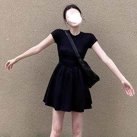 裁缝学苑AH21小个子短款连衣裙纸样小黑裙A字收腰女装裙子打版裁剪