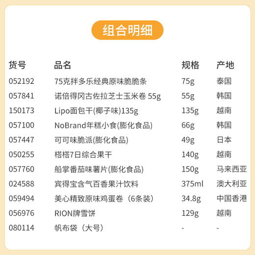 【夏凉节暑“价”计划】出游不喊饿轻松提升幸福感 零食礼包D/052192*057841*150173*057100*057447 商品图1