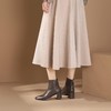 WESTORY2023年冬季新款方头粗高跟靴皮面气质时装靴百搭短靴女S23DS83751 商品缩略图4