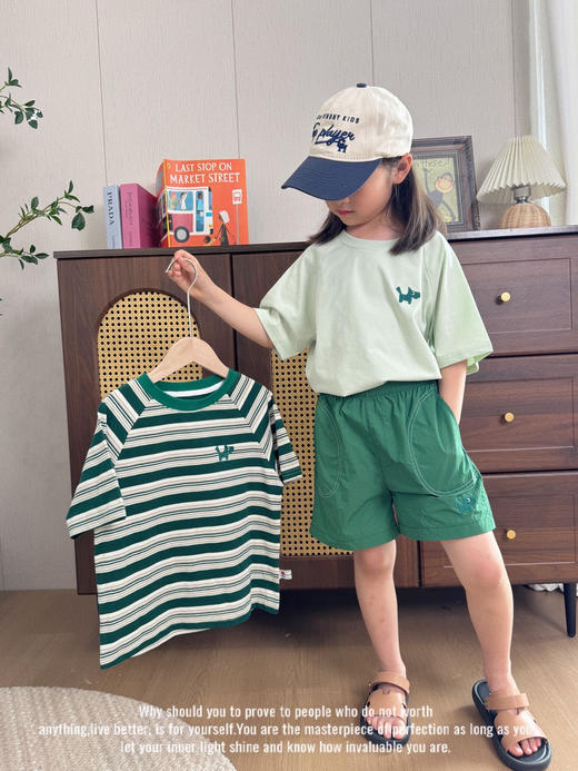 【礼盒装三件套】净版T恤+条纹T恤 +0压重短裤2535 商品图5