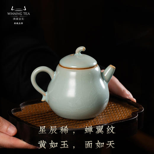 问鼎鼎峰系列天青福临壶 商品图2