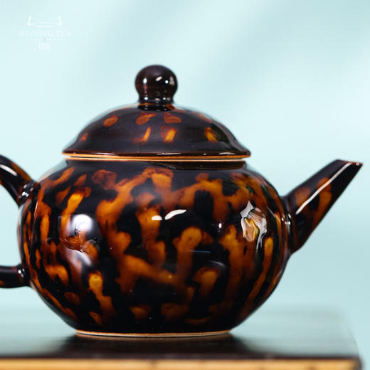 问鼎虎斑天目水平壶 商品图1