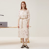 谜底连衣裙短袖女2025秋季新品垂顺印花H型配吊带配腰带253ML1028 商品缩略图0