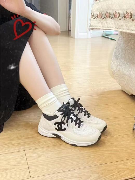 香奈儿 网布皮革 网眼 减震防滑耐磨 低帮 生活休闲鞋 （HC） 商品图4