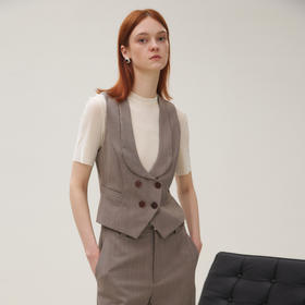 谜底白T恤短袖女2025秋季新品极简百搭丝绒印花修身上衣253MT1042