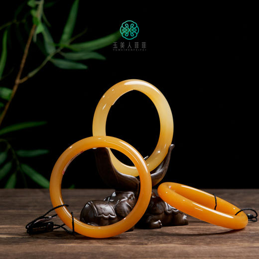 金丝玉-缅黄手镯宽条 商品图0