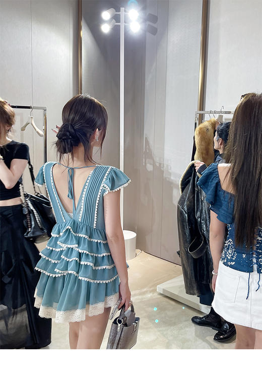 清仓捡漏 LIN BOUTIQUE  LC250068 蕾丝小上衣LK250068 拼接蕾丝短裤 商品图11