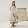 谜底吊带连衣裙女2025秋款浪漫度假原创印花大裙摆长裙253ML1113 商品缩略图0