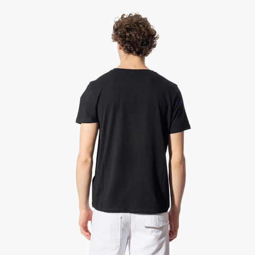 GCDS 男士字母徽标标签弹力棉质圆领短袖T恤 黑色 A2EM2300UW1 99 商品图2