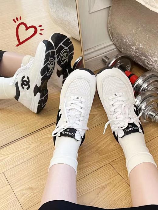 香奈儿 网布皮革 网眼 减震防滑耐磨 低帮 生活休闲鞋 （HC） 商品图5