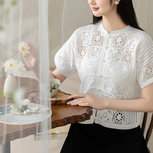 苏苏姐家青琪蕾丝上衣手工DIY钩针纯棉毛线团自制材料包 商品图3