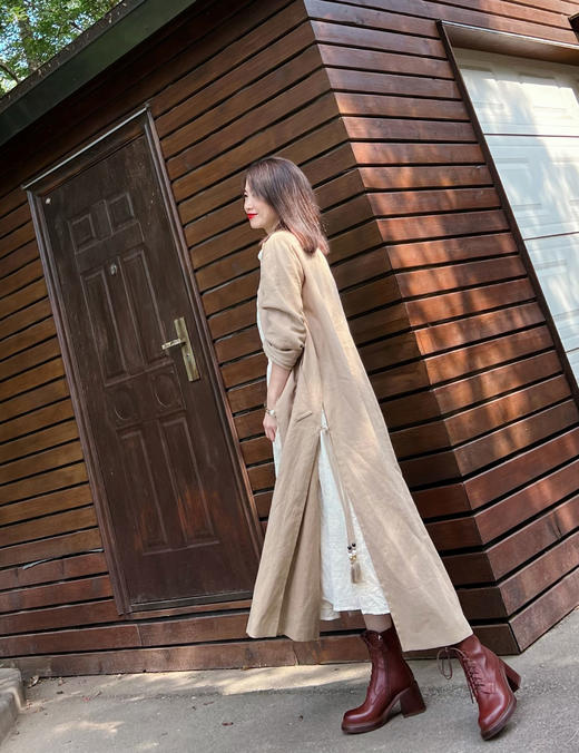 westory秋冬小个子英伦风真皮粗跟圆头绑带马丁靴女82071 商品图4