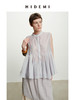 HIDEMI云雾紫极简设计感圆领纽扣褶皱拼接清透感背心上衣 商品缩略图2