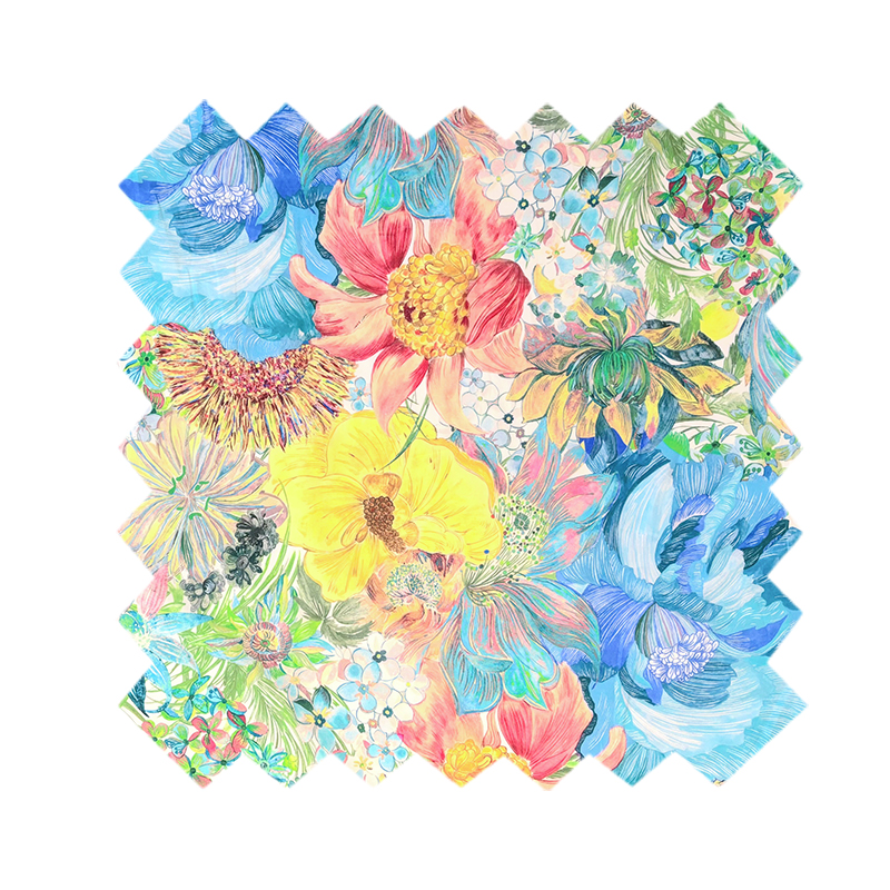 LT236B 大丽花MARINA 蓝色定制款 Seasonal季节系列特别定制 邮费到付 269元/米