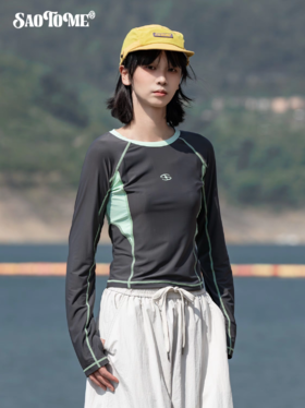 早乙女惠子saotome/STMCX252321/速干撞色运动T恤