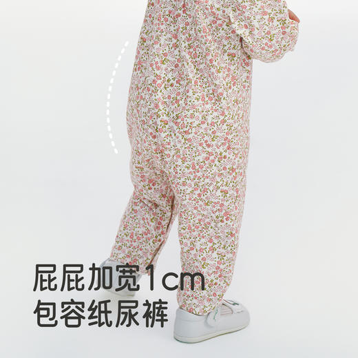 【商场同款】英氏新生婴儿哈衣春秋新款女宝宝印花长袖翻领连体衣 商品图2