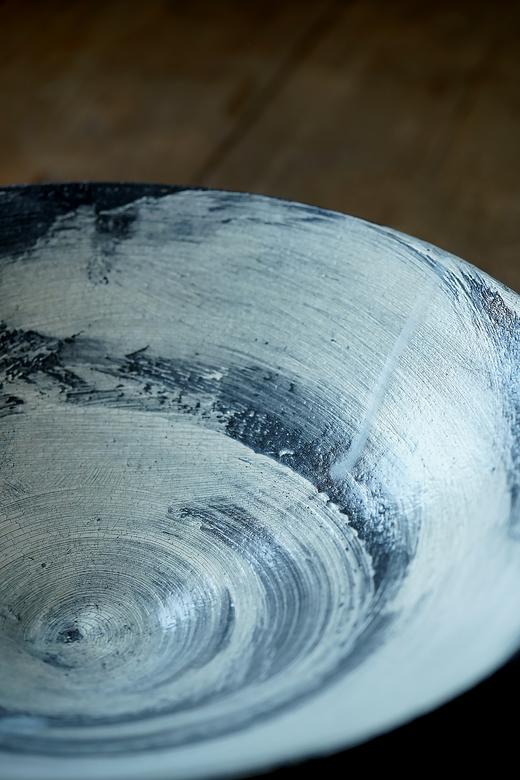 尾形笃23黑地刷毛目｜特大钵 商品图4