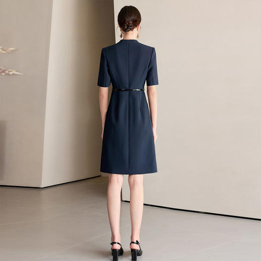 IWY/气质拼接领短袖西装连衣裙女高级感珠宝设计师工作服酒店接待正装25Q770 商品图4