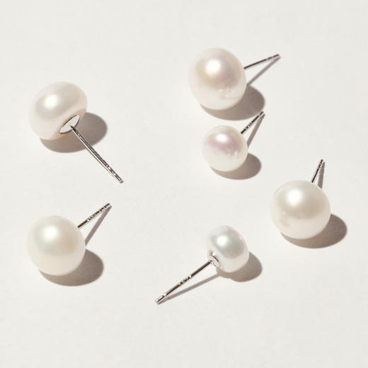 含晖·淡水珍珠素钉S925银（8-9mm） 商品图9