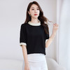 真丝弹力双乔爆款纯色上衣，桑蚕丝小衫女简约通勤T恤SM-12501111 商品缩略图0
