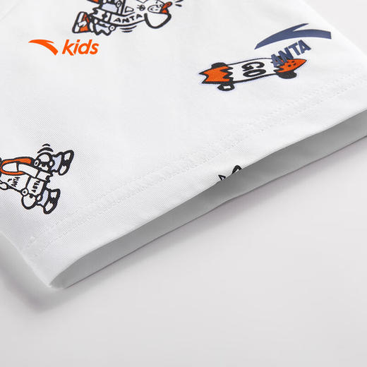 安踏儿童T恤男大童T恤2025潮流系列运动短袖T恤352538103B 商品图3