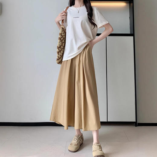 裙裤山本裤裙！女夏季薄款2025新款宽松小个子八分阔腿裤休闲裙裤！ 商品图0