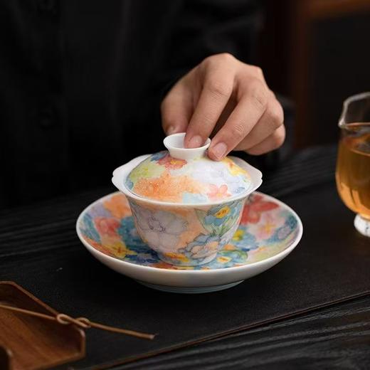手绘万花系列 高端茶具套装 满工全瓷器手绘 商品图1