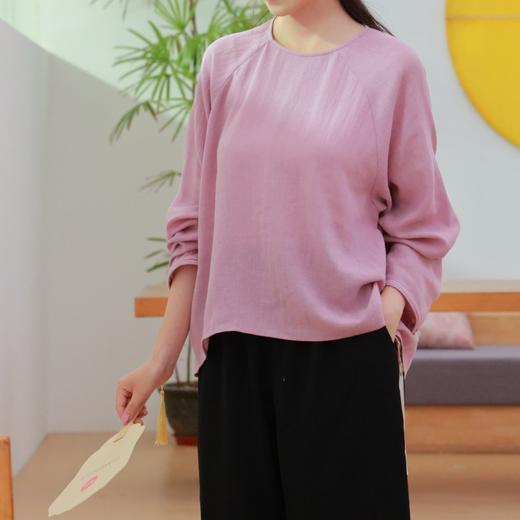 【抖音专属】新中式上衣（25708313-黪紫） 商品图3