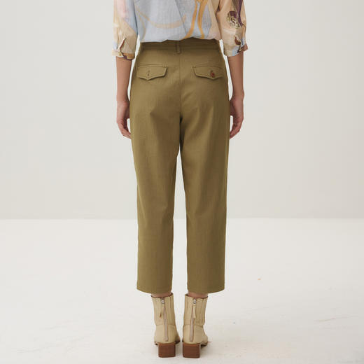 谜底萝卜裤九分裤女2025秋季新品通勤百搭舒适挺括棉弹253MK1200 商品图2