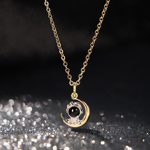 大英博物馆 巴斯特系列 太空猫星空投影浪漫项链 商品图2
