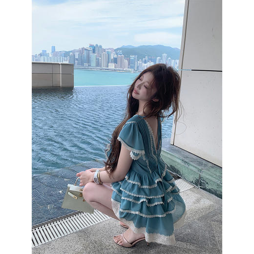 清仓捡漏 LIN BOUTIQUE  LC250068 蕾丝小上衣LK250068 拼接蕾丝短裤 商品图2