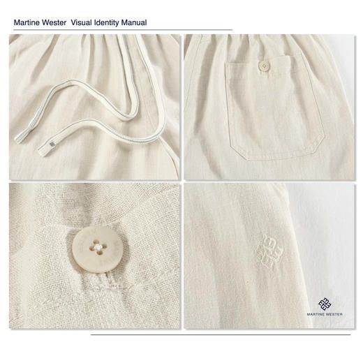 Martine Wester 女款苎麻直筒阔腿裤11315129 宽松版型 商品图6