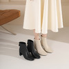 westory2024年秋冬新款英伦风厚底增高百搭马丁短靴女S24DS84601 商品缩略图3