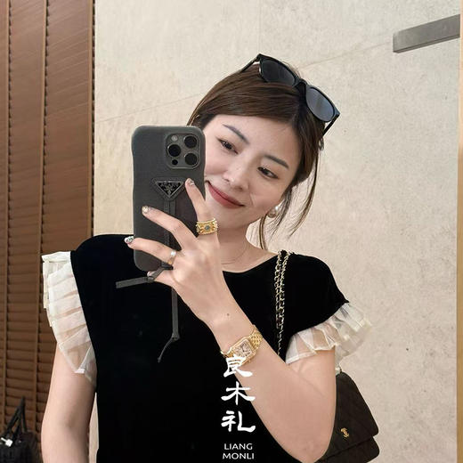 【不退不换】良木礼真丝丝绒上衣（66094） 商品图3