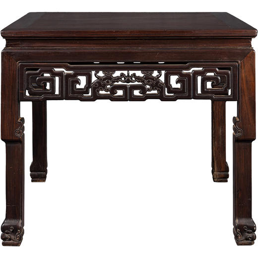 清	红木透雕夔龙纹八仙桌 商品图5