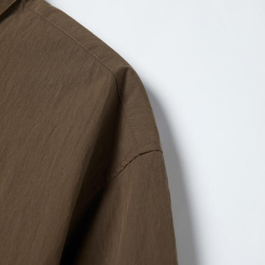 棉仓353804008-宽松肌理棉锦休闲短袖衬衫 商品图3