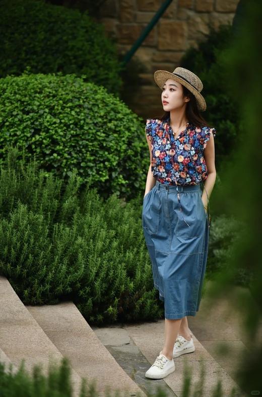 【高品质私服】【IC棉弹牛仔布无袖上衣+半裙】优质原料 弹性优异 舒适自如，优雅又独特的时尚风格G1439/G1454-CC【无标出货 介意慎拍】 商品图5